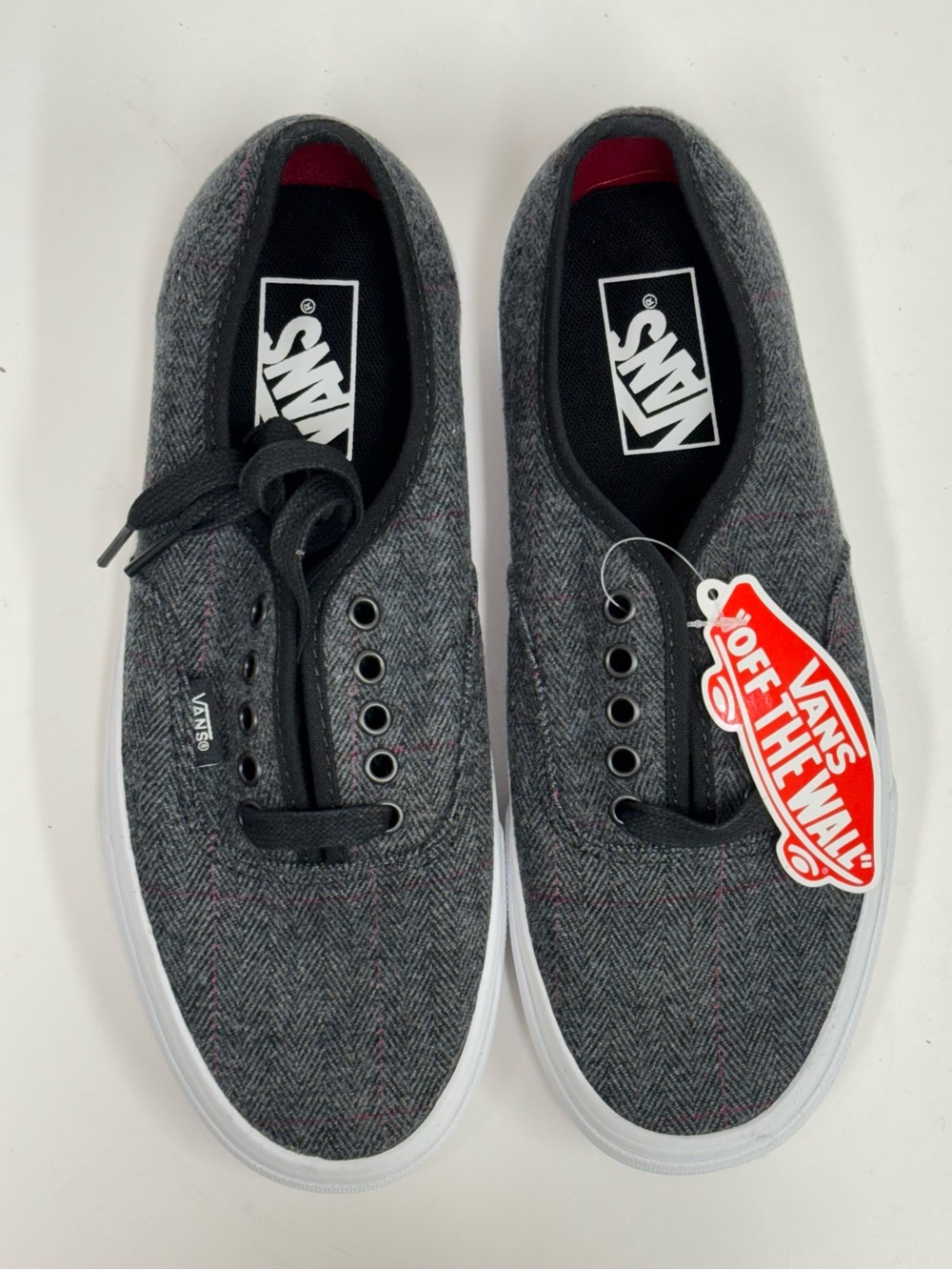 Vans Authentic (Tweed) Black/True White - Men 6.5 (Women 8) - New